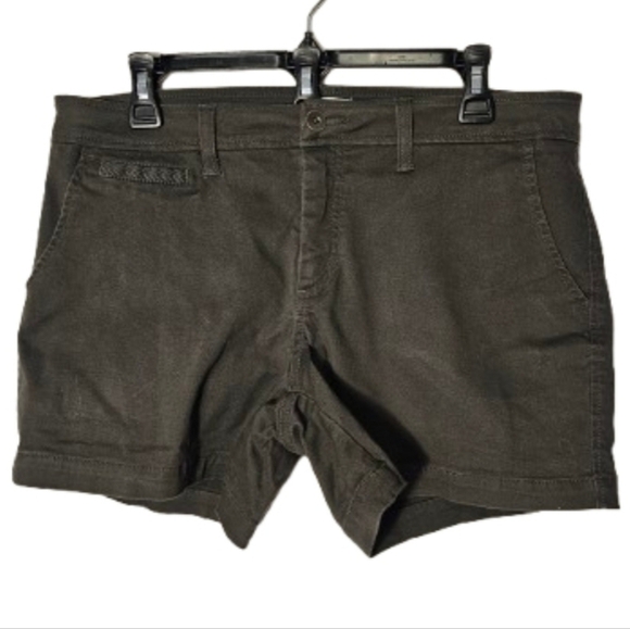 Market & Spruce Stitch Fix Charcoal Cotton Blend Shorts Women's Size 12 - Picture 1 of 7